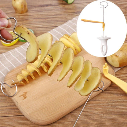 Stainless Steel Plastic Rotate Potato Slicer